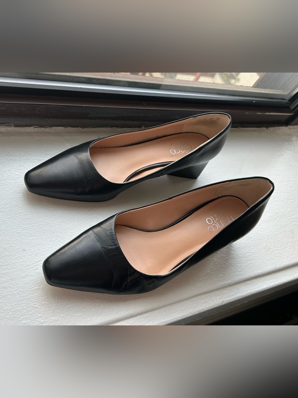 Franco Sarto Black Heels Size 8.5